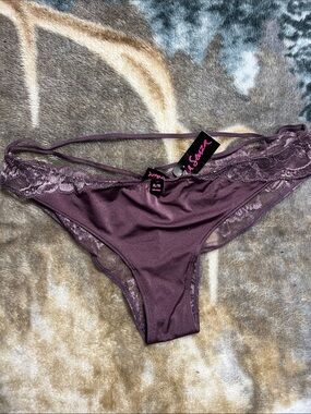 La SENZA Plum Lace-Trim Bikini Panty